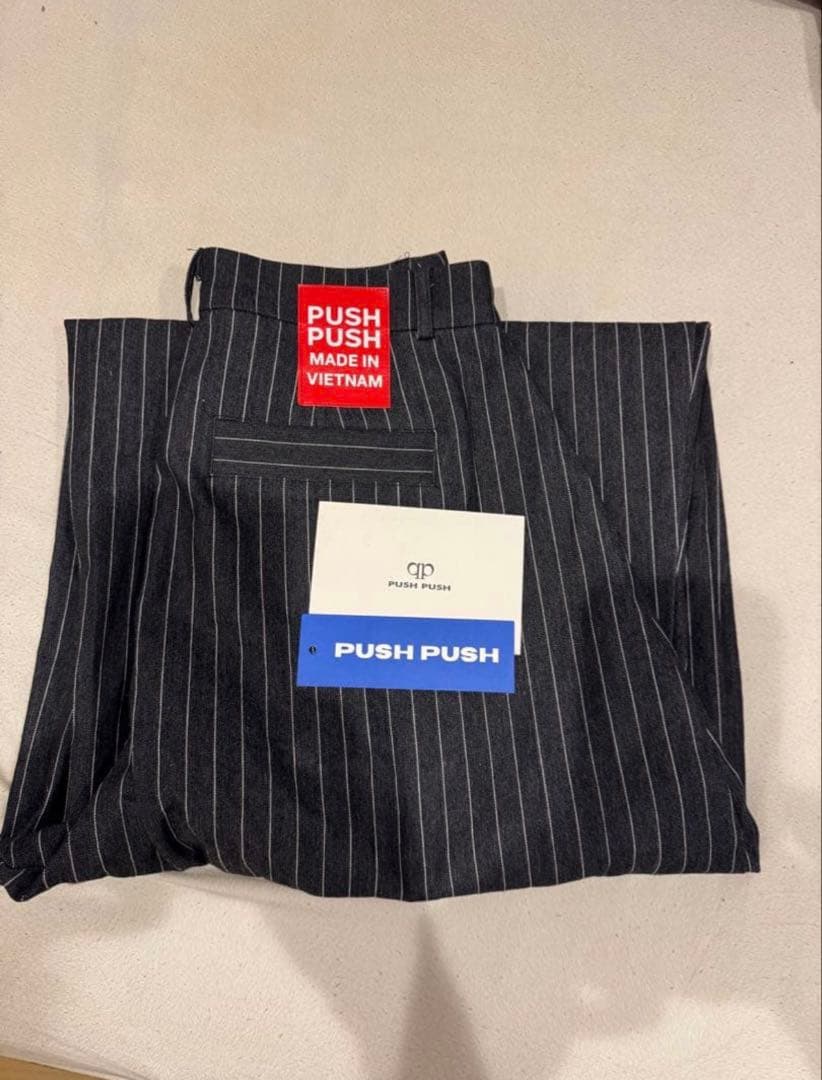 カ*ズ様 PUSH PUSH ストライプ ワイドパンツ