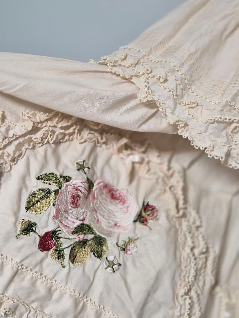 PINK HOUSE Berry Rose刺繍入りパッチワーク風ワンピース