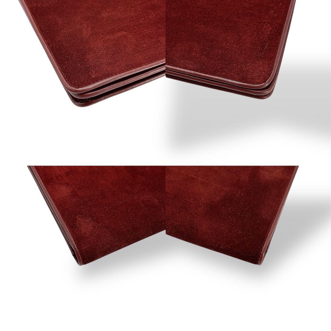 美品 カルティエ クラッチバッグ マストライン スエード 高級感 赤