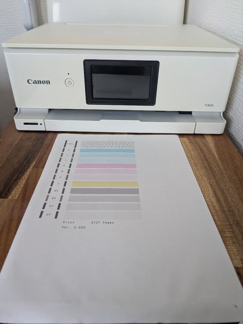 Canon PIXUS TS8630 印刷枚数 3730枚 No.169