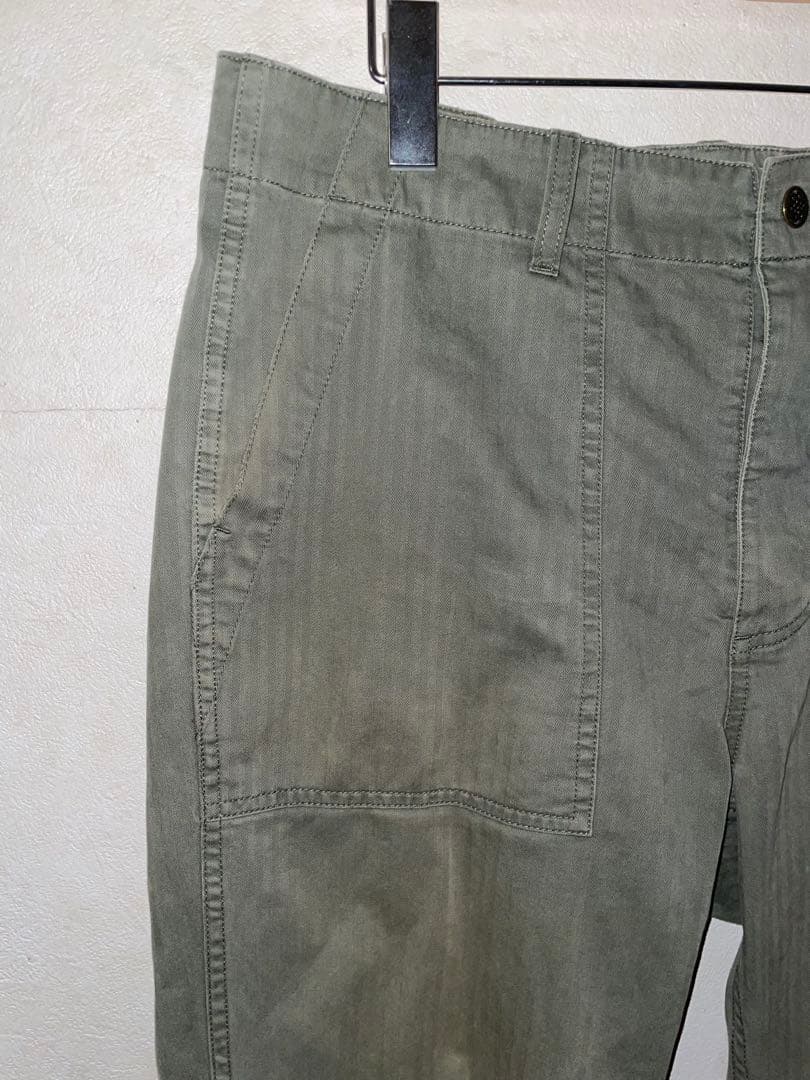 Supreme カーゴパンツ 32 オリーブグリーン　ヘリンボーン