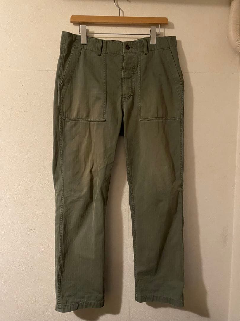 Supreme カーゴパンツ 32 オリーブグリーン　ヘリンボーン