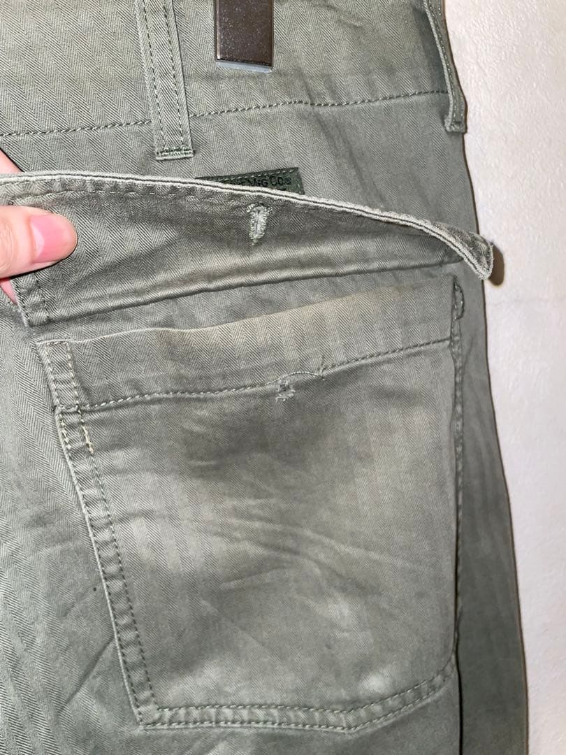 Supreme カーゴパンツ 32 オリーブグリーン　ヘリンボーン