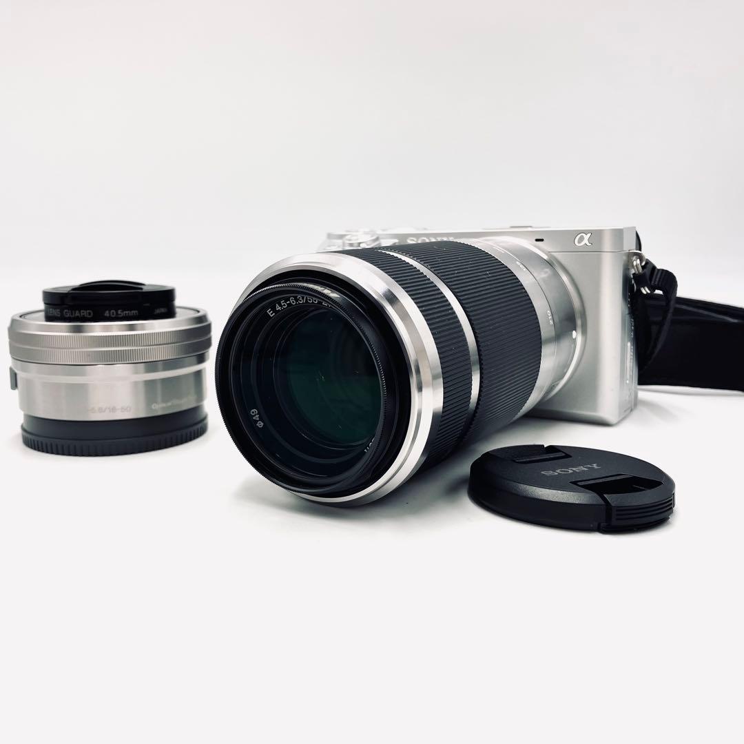 ぽ　SONY ILCE-6400 シルバー　望遠ダブルレンズキット