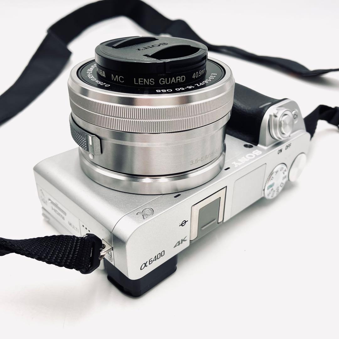 ぽ　SONY ILCE-6400 シルバー　望遠ダブルレンズキット