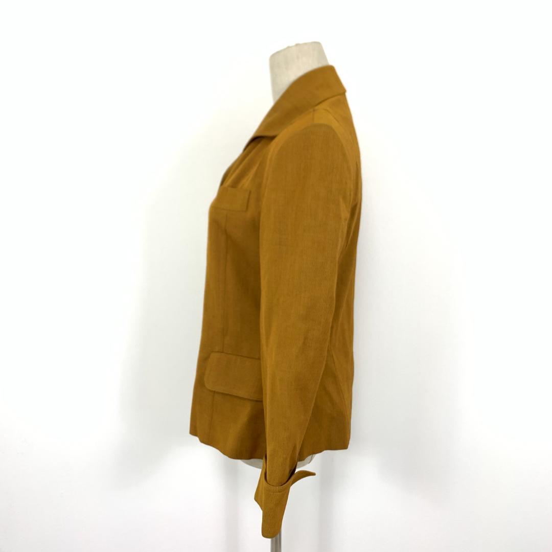 LA9342 ミスディオール テーラードジャケット イエローブラウン ウール M