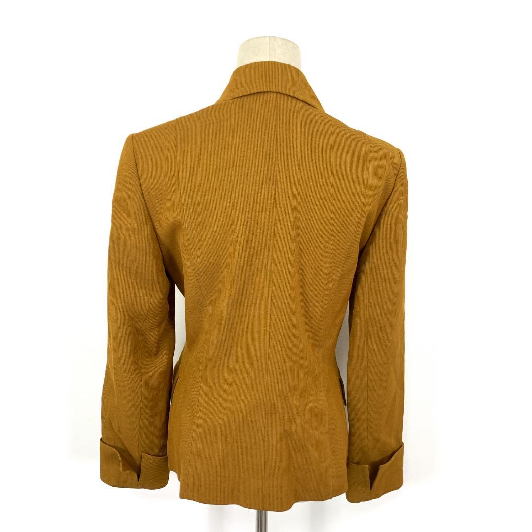 LA9342 ミスディオール テーラードジャケット イエローブラウン ウール M