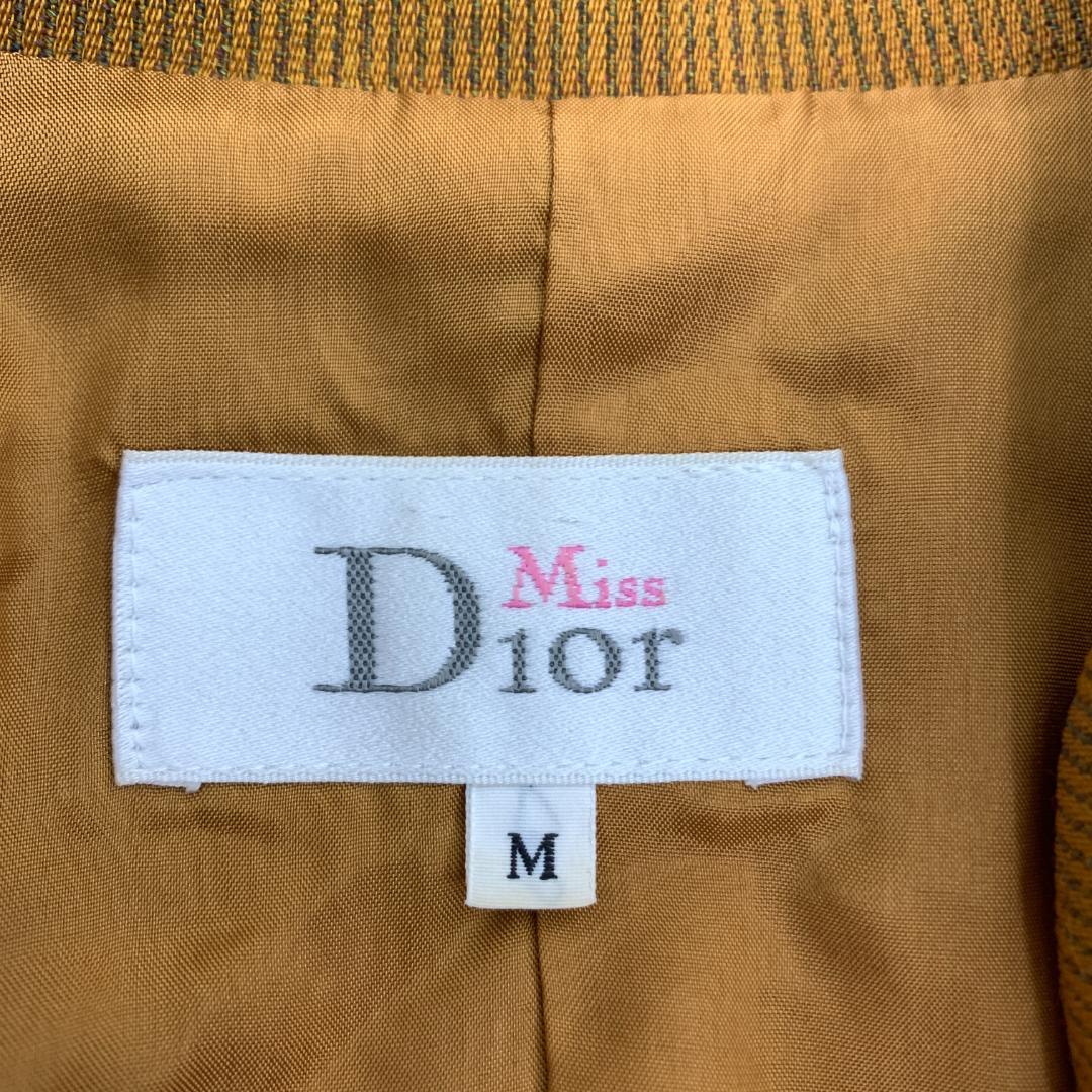 LA9342 ミスディオール テーラードジャケット イエローブラウン ウール M