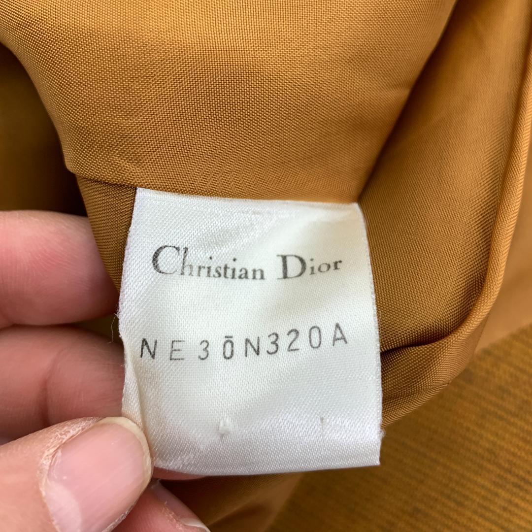 LA9342 ミスディオール テーラードジャケット イエローブラウン ウール M