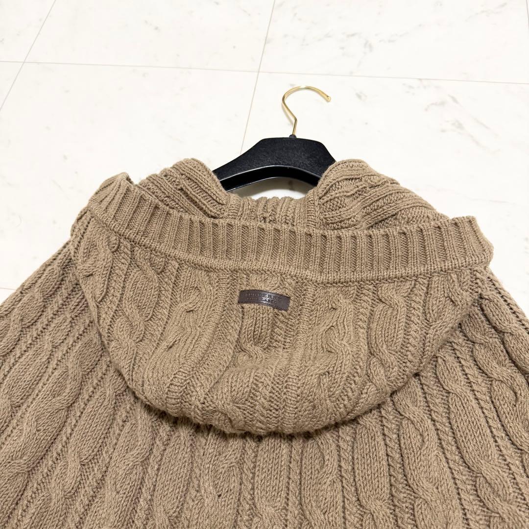 美品❤️BURBERRY BLUE LABEL ニットポンチョ　キャメル　M