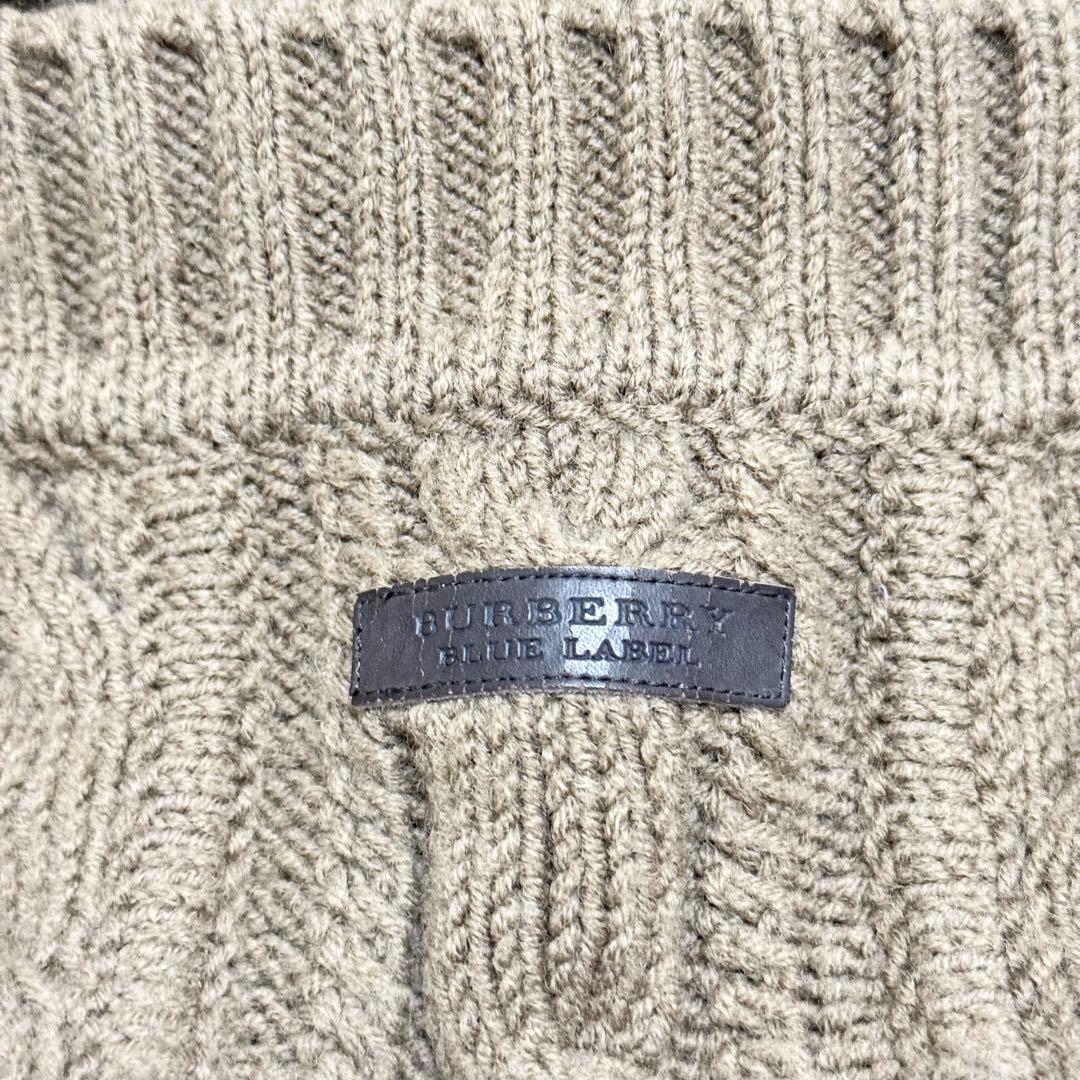 美品❤️BURBERRY BLUE LABEL ニットポンチョ　キャメル　M