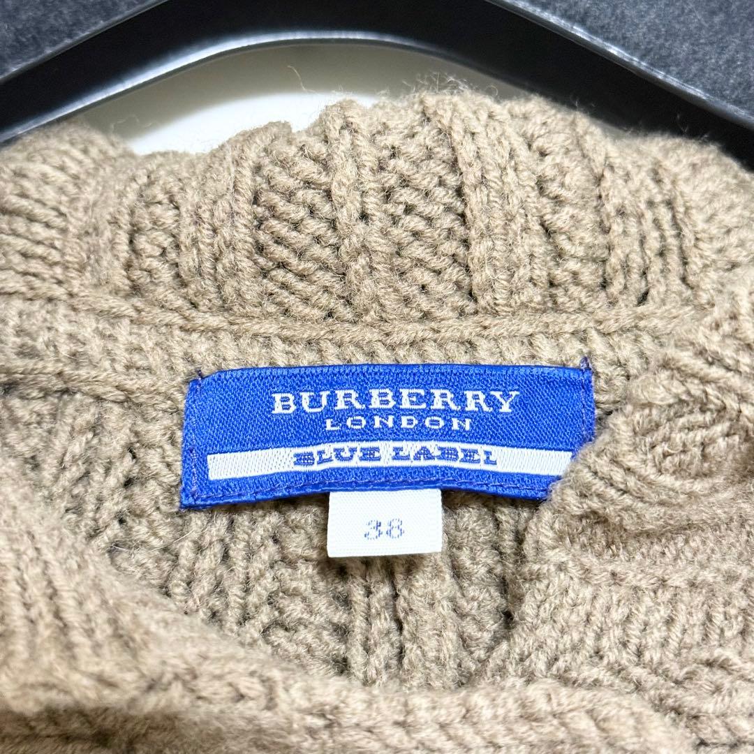 美品❤️BURBERRY BLUE LABEL ニットポンチョ　キャメル　M
