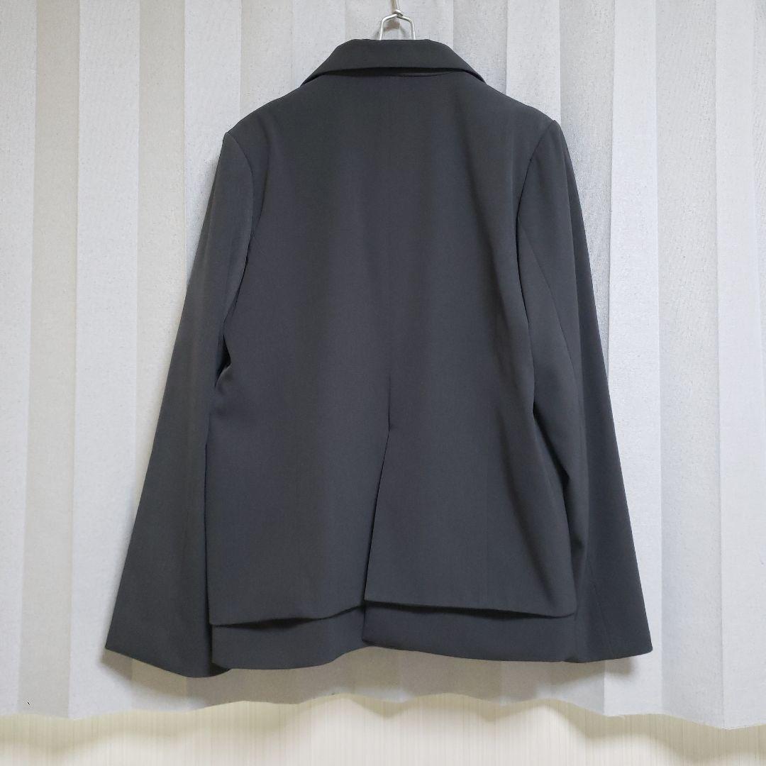 dazzlin ダブルボタンケープテーラードジャケット チャコールグレー
