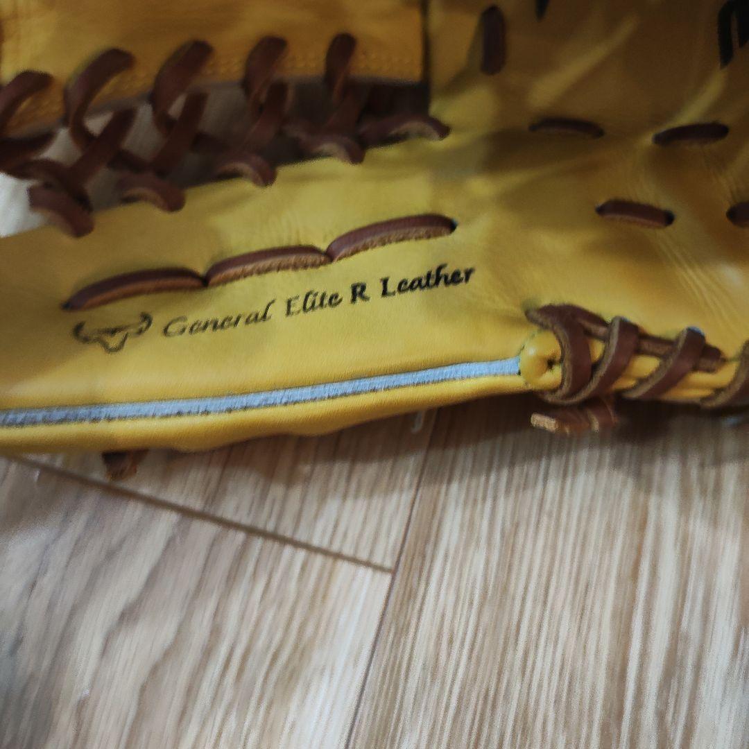 ミズノプロ　軟式用　外野手用　フィンガーコアテクノロジー イエロー 右投げ