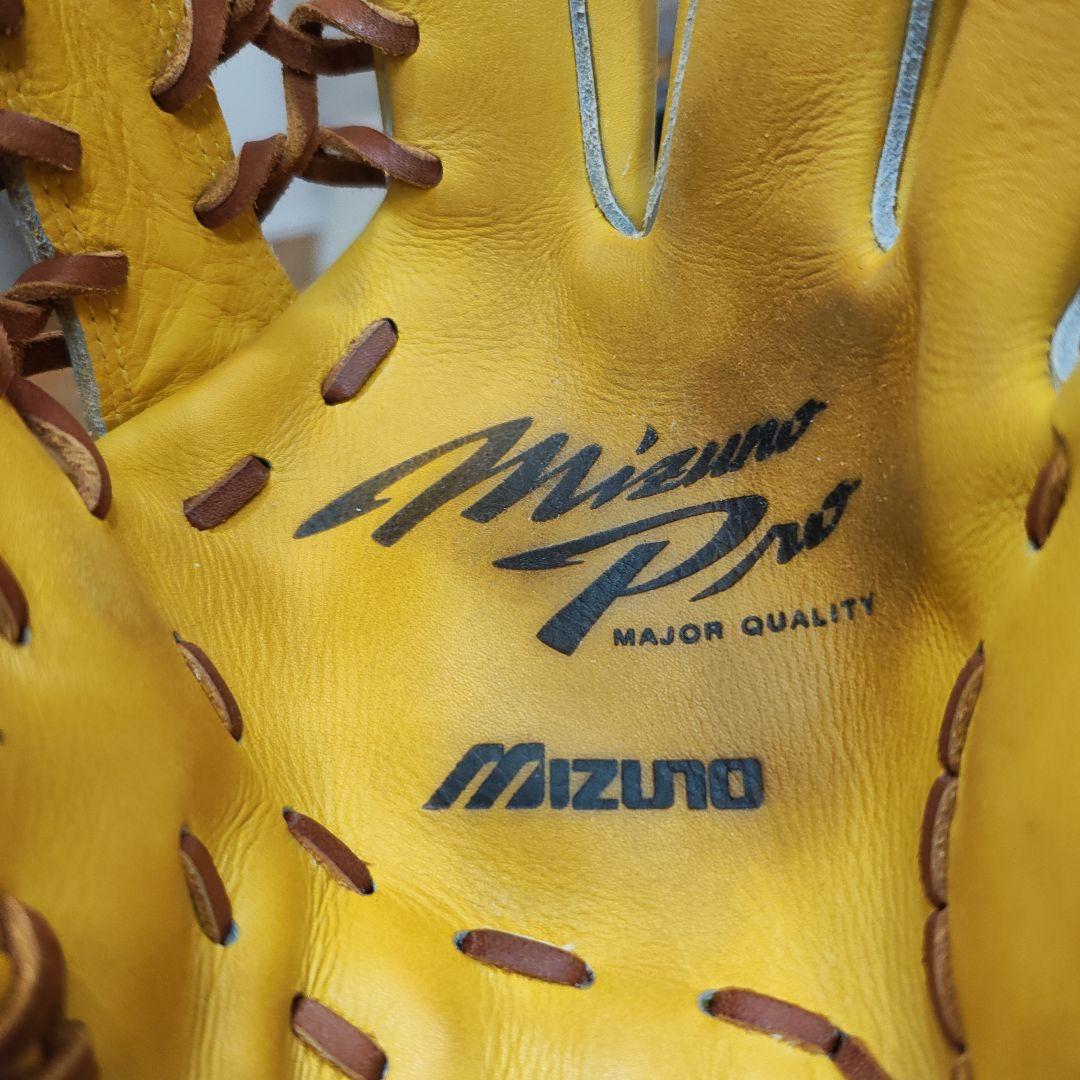 ミズノプロ　軟式用　外野手用　フィンガーコアテクノロジー イエロー 右投げ