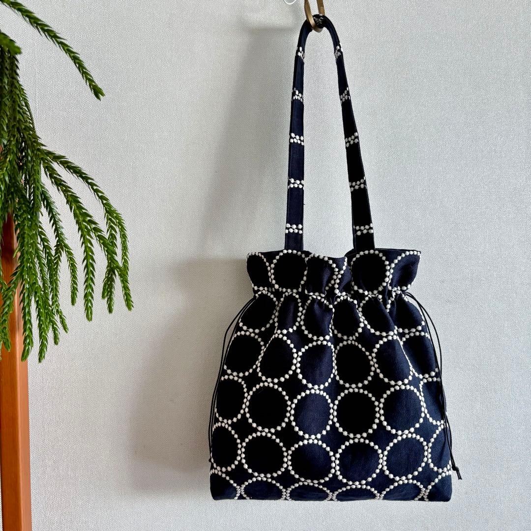 ミナペルホネン生地使用 ✳︎ tambourine 巾着バッグA