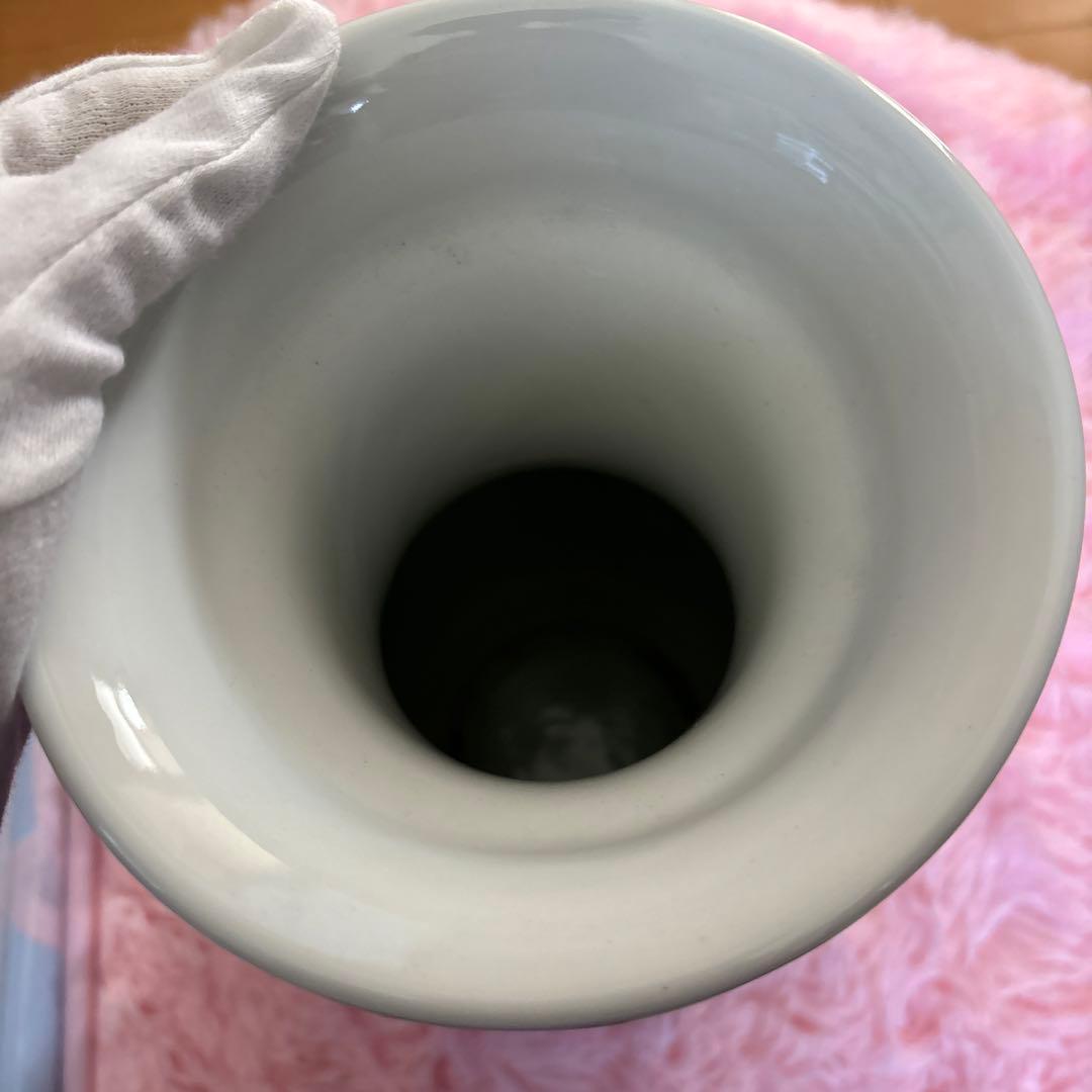 大きい⭕️人気！飾壺　染付　松青　花　花瓶　壺　大壺　古美術品　骨董品　青