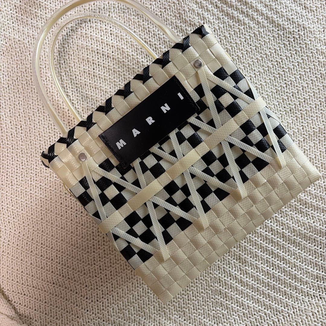 kikirara 様MARNI MARKETチェック柄 かごバッグ