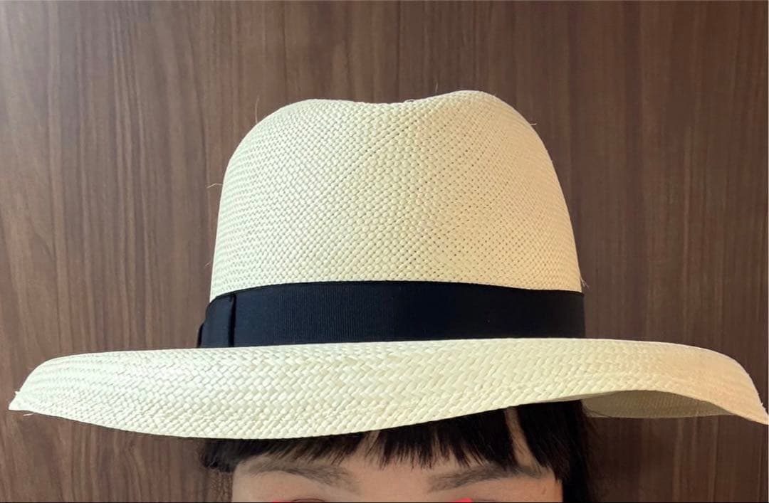 新品「Borsalino」のパナマハット　レディース箱付き
