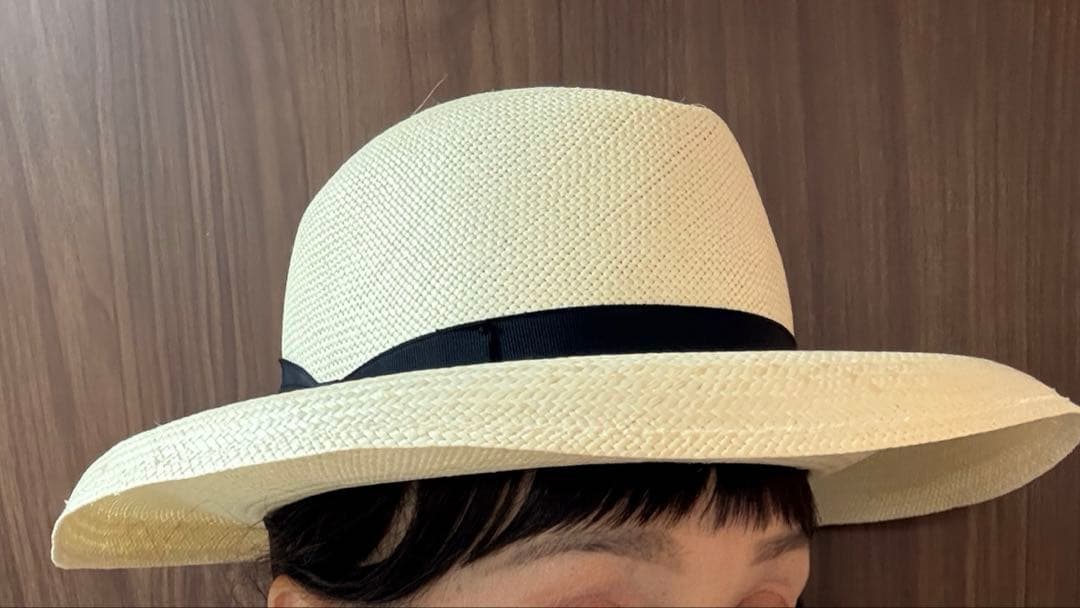 新品「Borsalino」のパナマハット　レディース箱付き