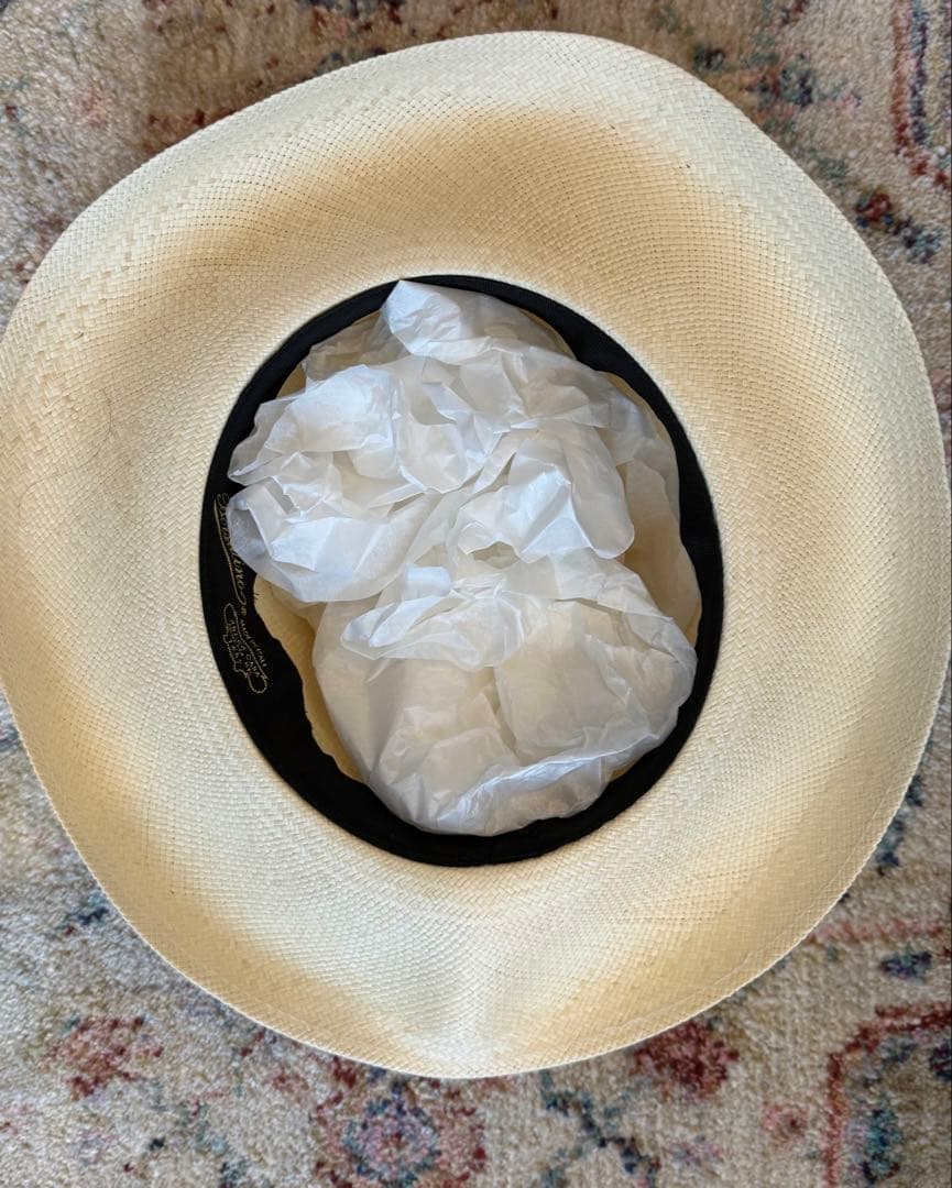 新品「Borsalino」のパナマハット　レディース箱付き