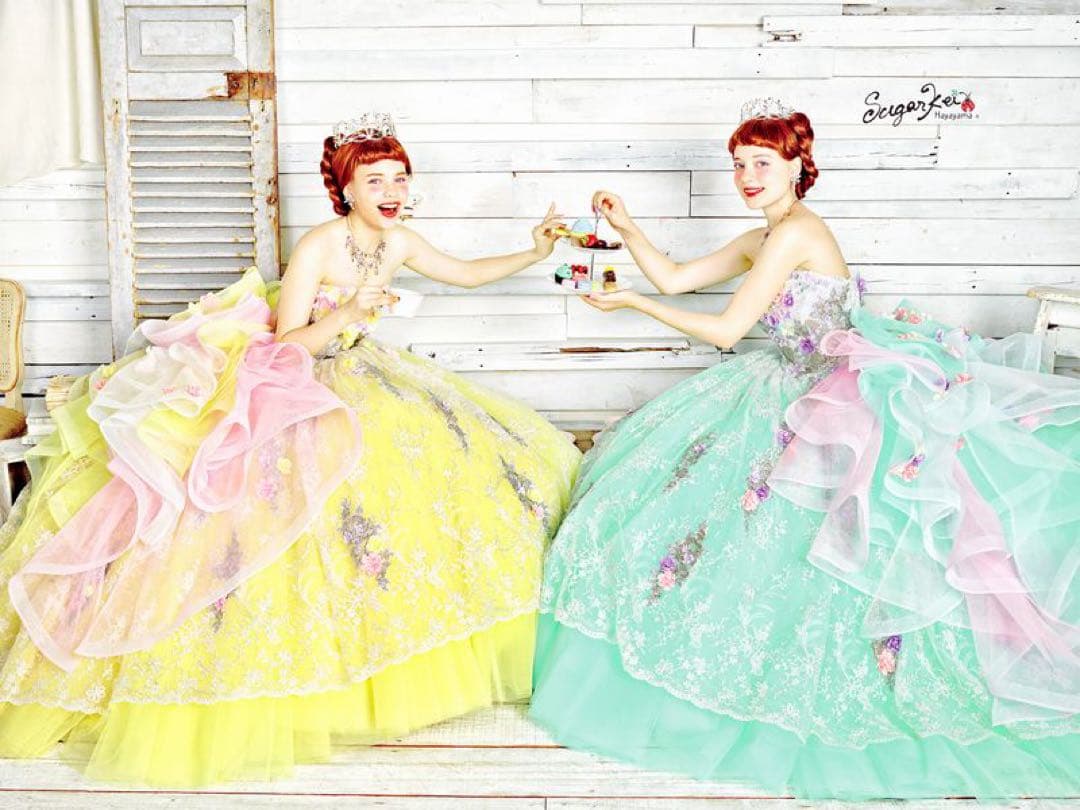 シュガーケイイエローフラワー刺繍7〜11T