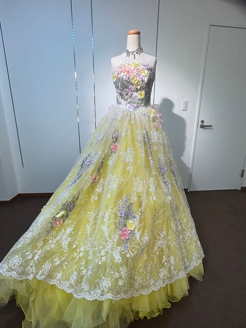 シュガーケイイエローフラワー刺繍7〜11T