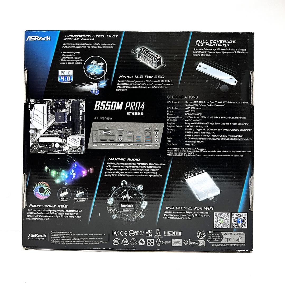 ASRock B550M Pro4 microATX マザーボード 新品未開封