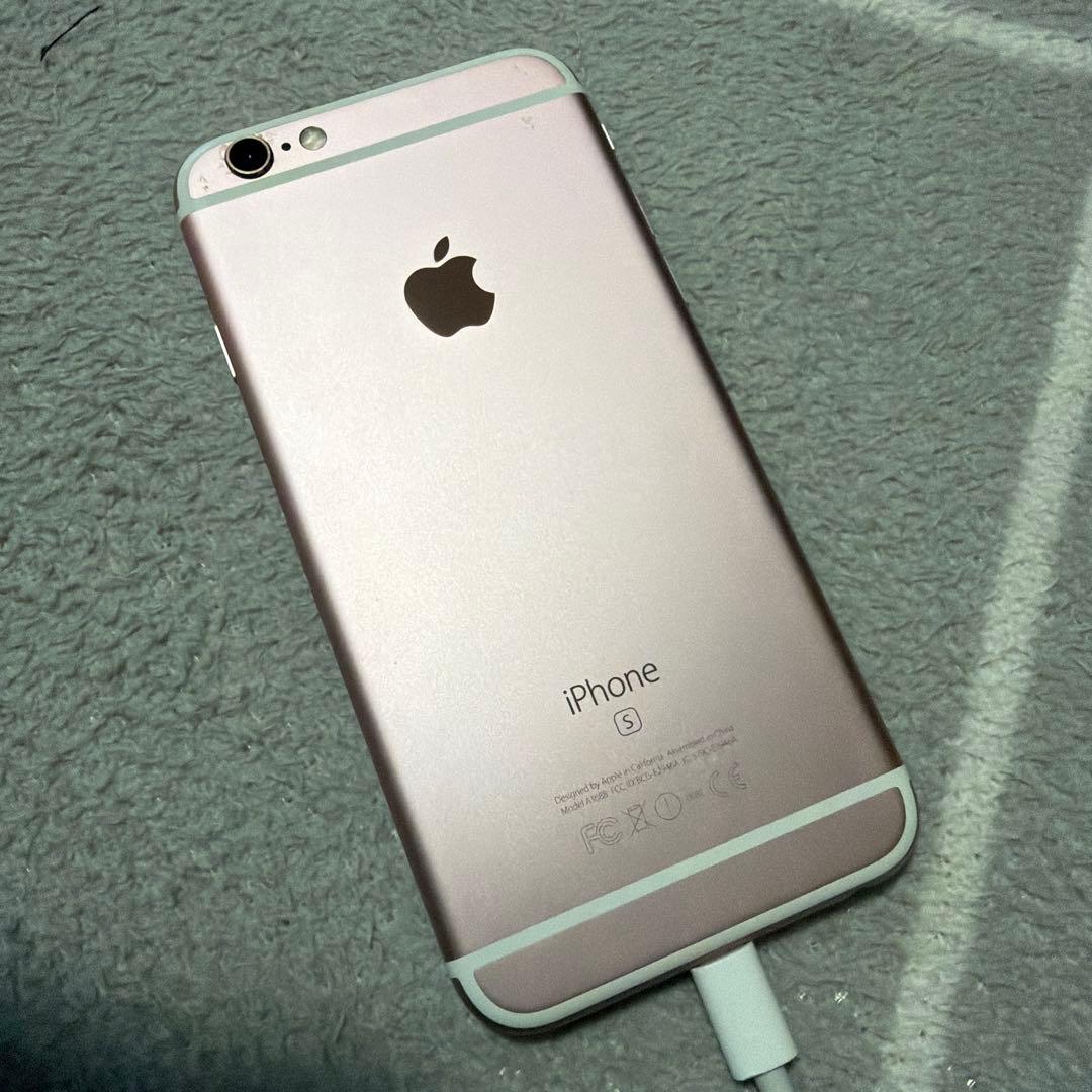 【バッテリー100】Apple iPhone6sローズゴールド 本体 128GB