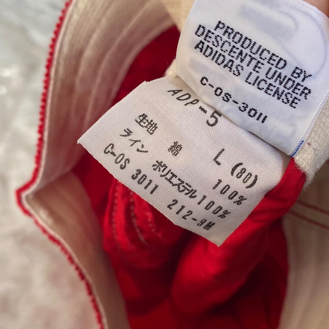 a-05/デッドストック adidas アディダス デサント レッド×ホワイト
