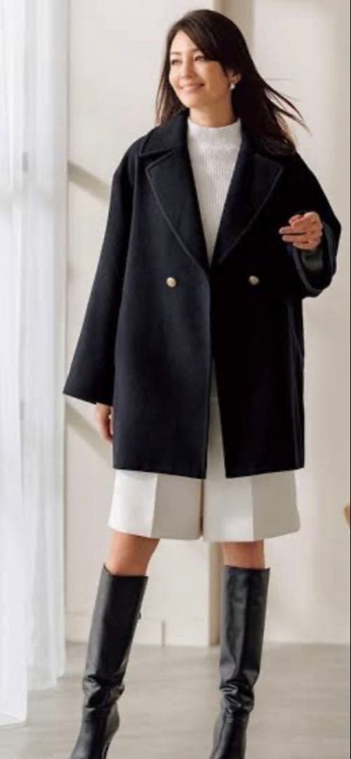 ★ドゥクラッセ★メタルボタン・ピーコート 新品◆試着のみ極美品◆深めポケット