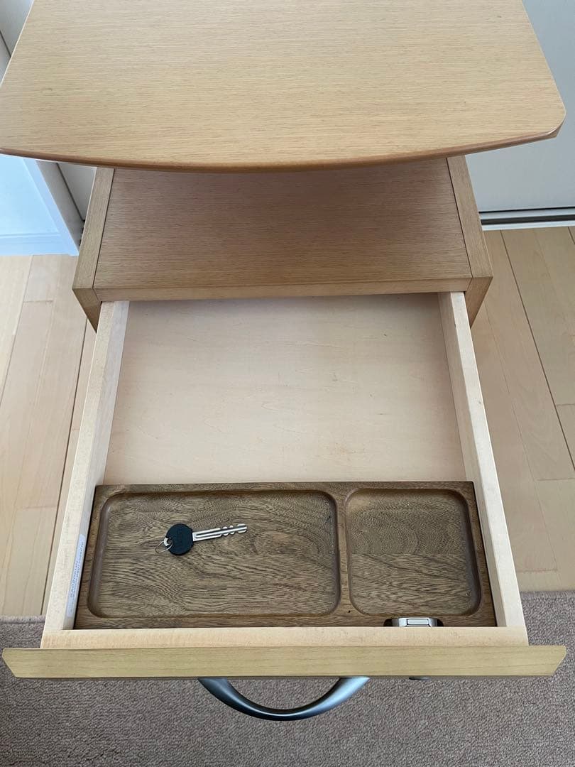 【値下げ！】カリモク　学習机　昇降式ワゴン③ 学習机3点セット→2点セット