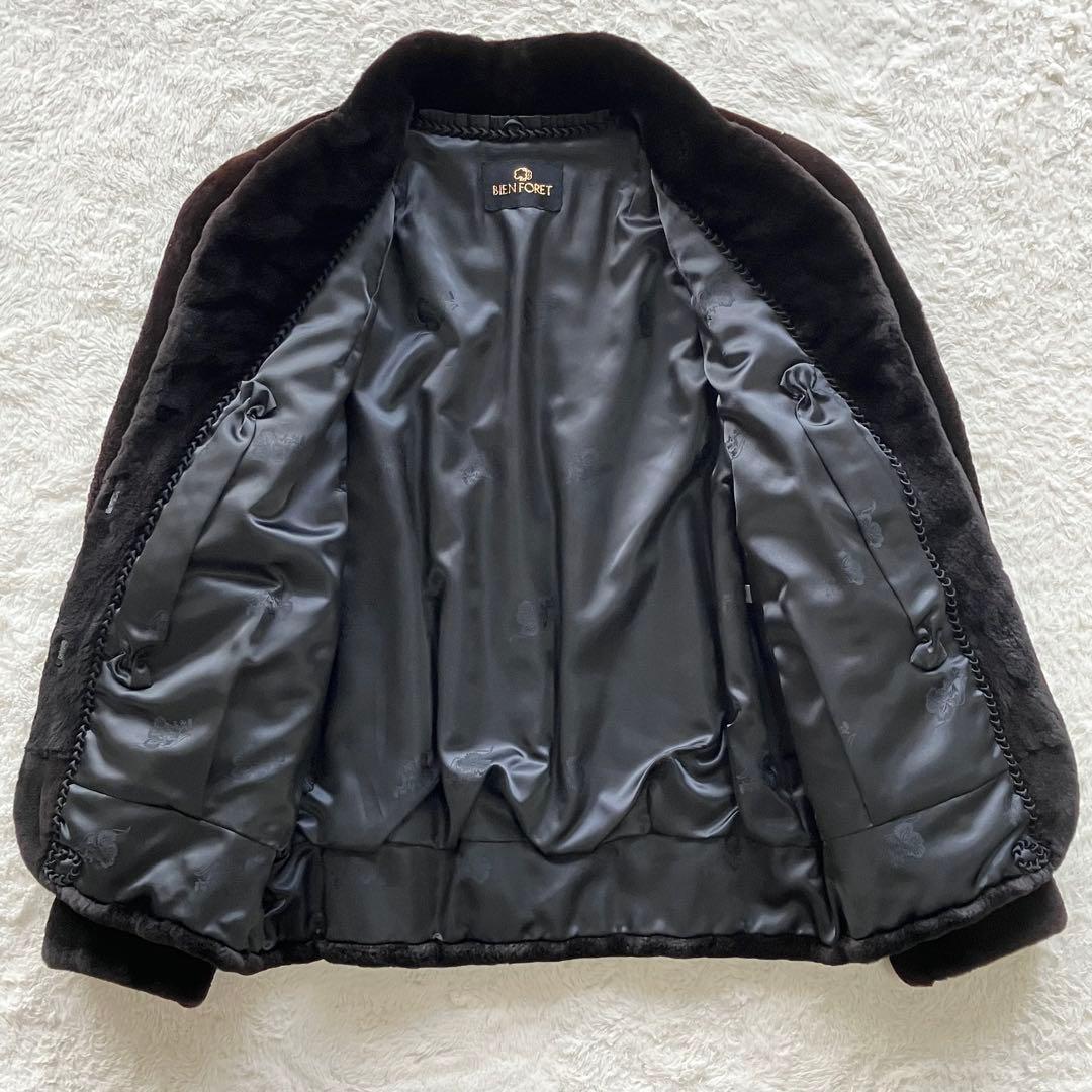 未使用級 BIENFORET ミンク ファー ジャケット コート 11 ブラウン