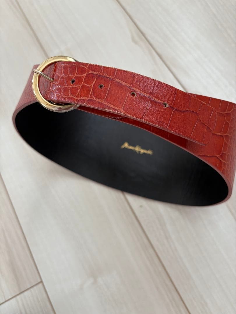 mame kurogouchi レザーベルト17AW コルセットベルト