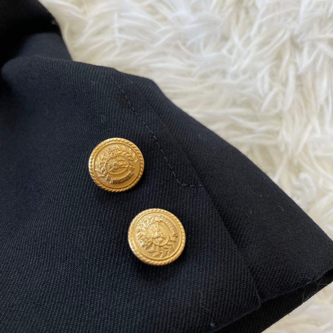 BURBERRY LONDON バーバリーロンドン エンブレム 紺ブレ 160A