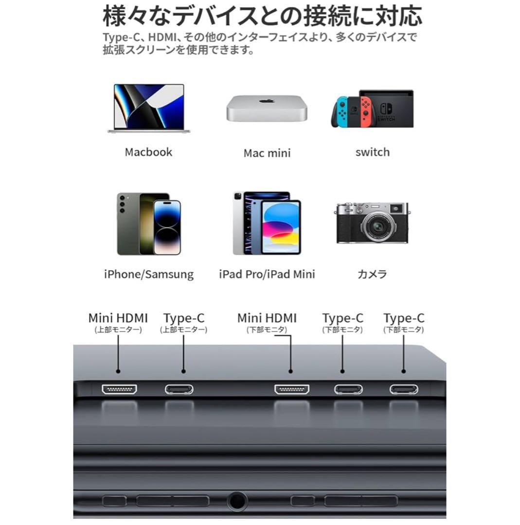 EWEI 16インチ QLED デュアルディスプレイ 非光沢