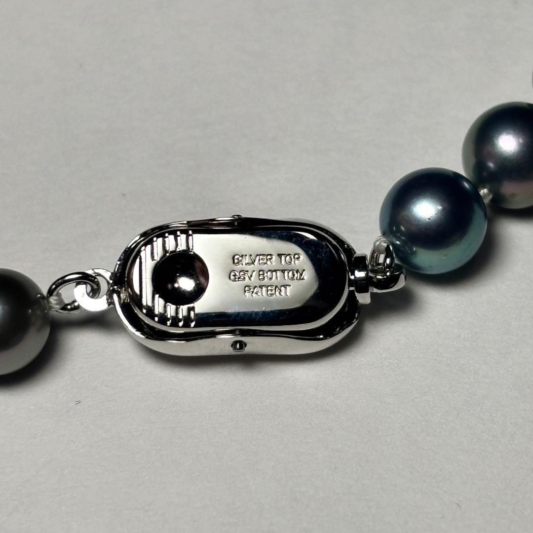 あこや真珠　パールネックレス　6.0-6.5mm 本真珠　ブルー系