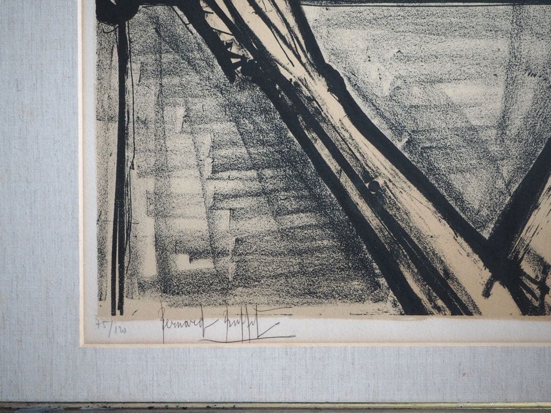 真作■ベルナールビュッフェ 大作 リトグラフ サーカス 直筆サイン■版画 絵画