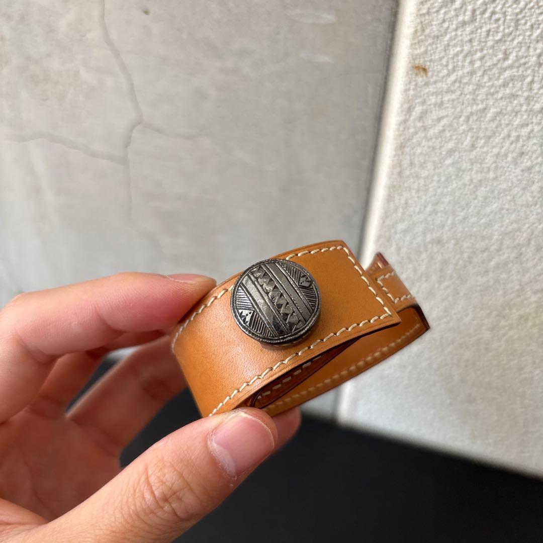 エルメス　レザー バングル 2点セット