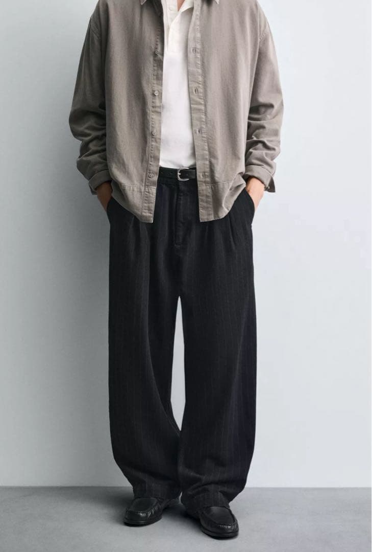 ストライプデザイン バルーンパンツ