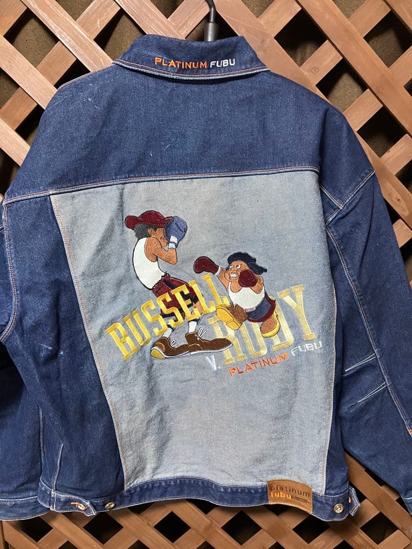 プラチナムフブ フーブー ビンテージ デニムジャケット ヒップホップ y2k