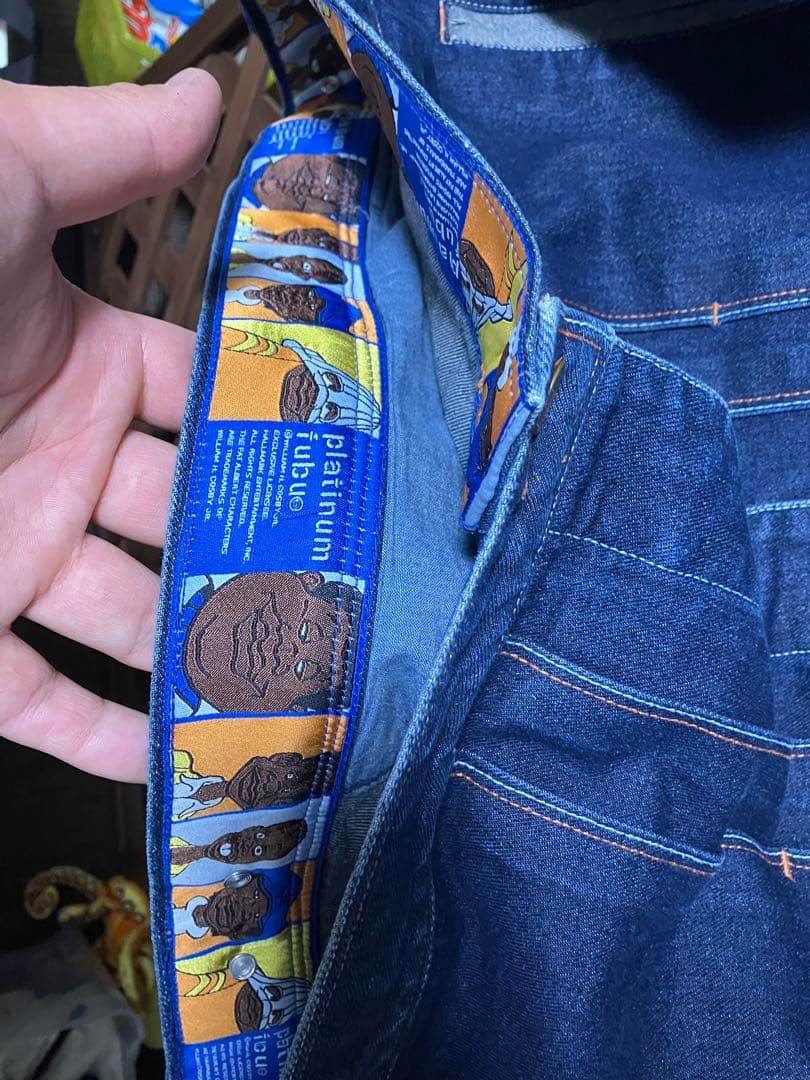 プラチナムフブ フーブー ビンテージ デニムジャケット ヒップホップ y2k