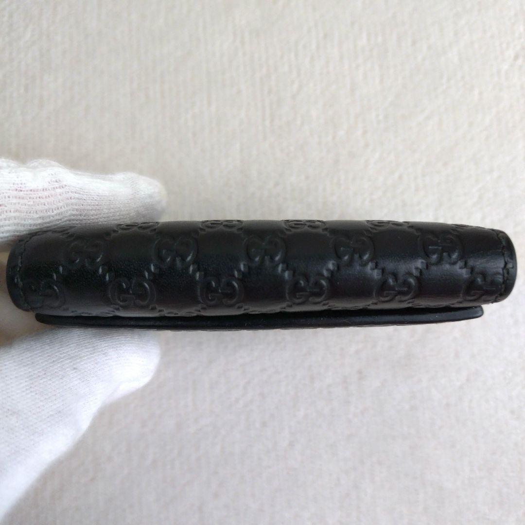 美品 GUCCI キーケース 6連 マイクロシマ レザーブラック