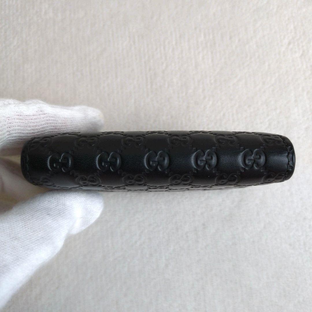 美品 GUCCI キーケース 6連 マイクロシマ レザーブラック