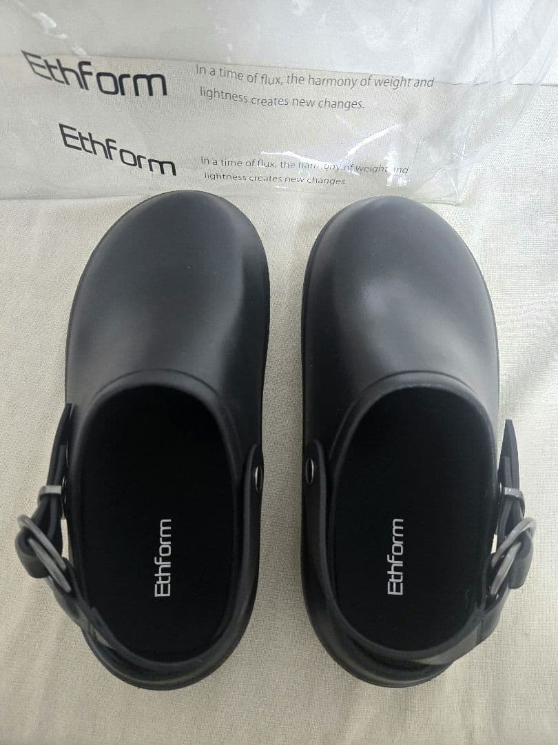 【未使用品】Ethform ブラック TERRE 　M　エフォーム　サボサンダル