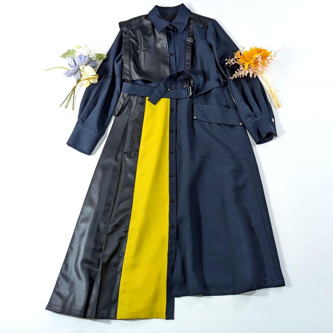 大人気★美品◎ユナイテッドトウキョウ　ダブルベルトシャツワンピース　2.4万　S