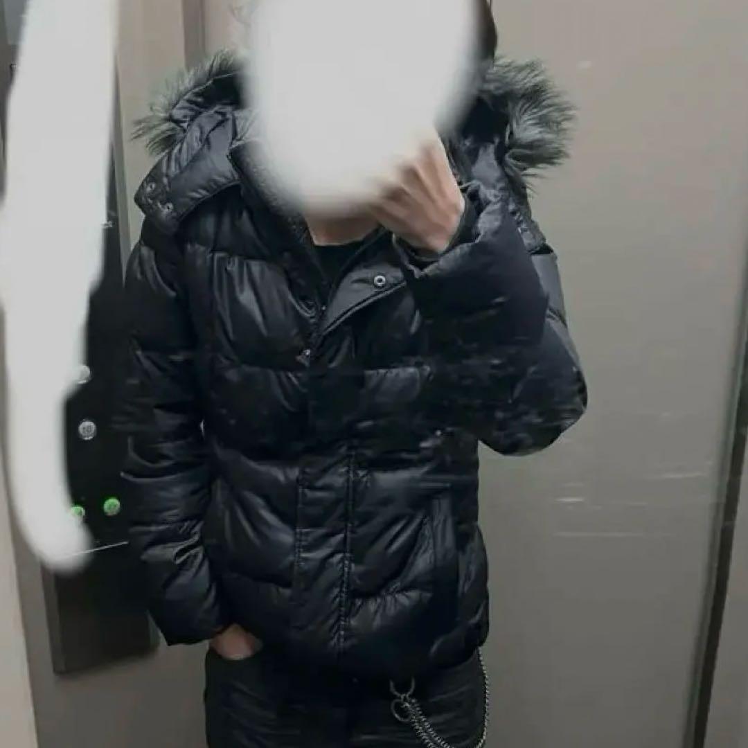 opium 平成　y2k お兄系　vkei ギャル男　黒ファー付きダウン