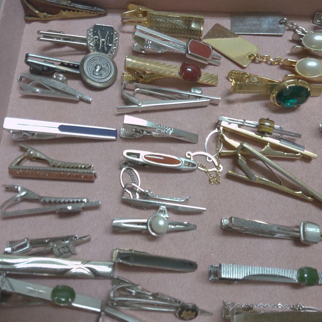 まとめ売り 大量ネクタイピン&ピンブローチ&カフス146点セット ブランドあり