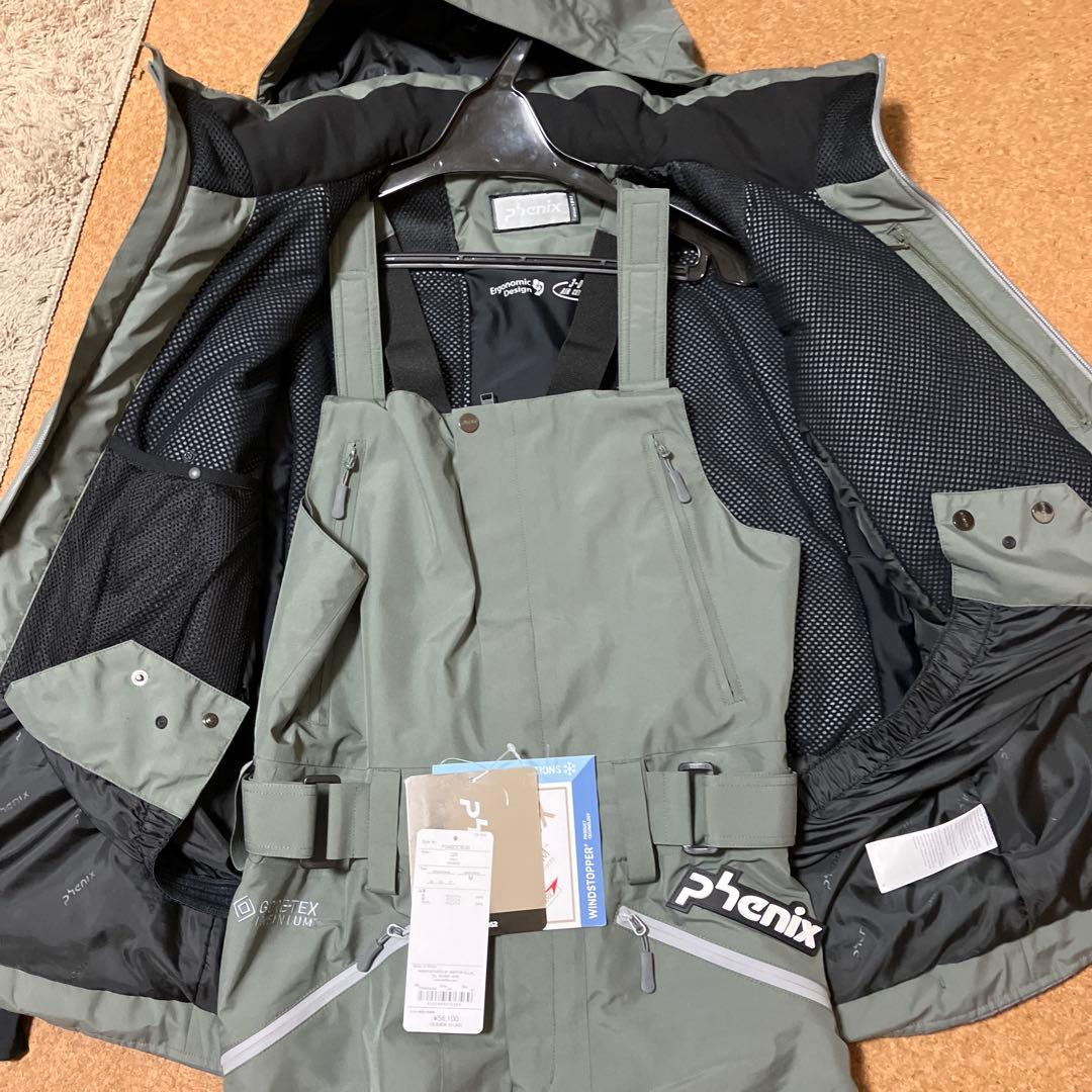 phenix スキーウェア 上下M グレー　➕　グローブ