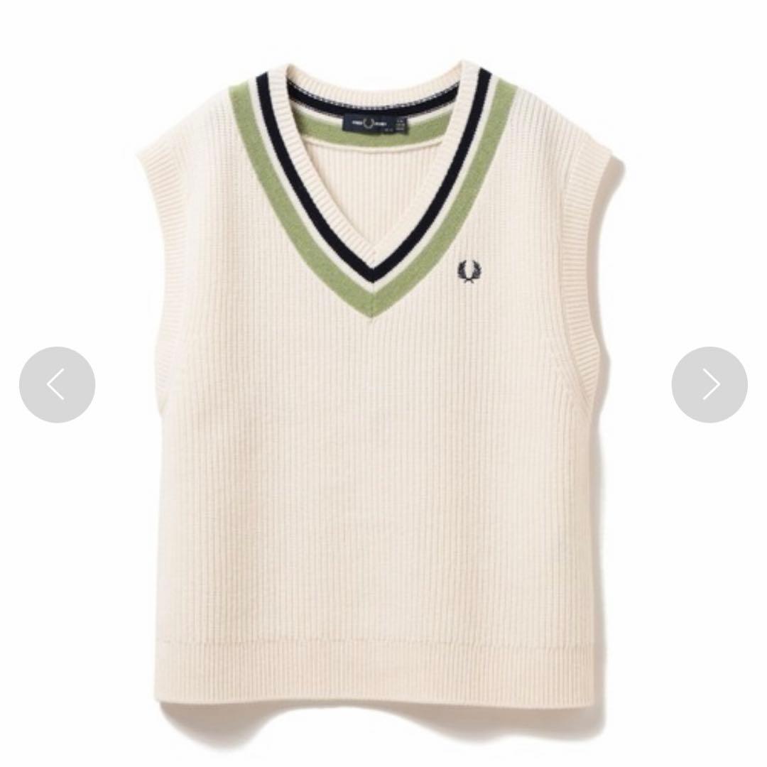 FRED PERRY Rey BEAMS チルデン ニット　ベスト 白 ウール